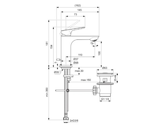 смеситель для раковины IDEAL STANDARD CERALIFE C
